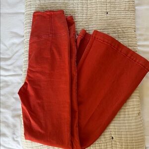 Free People Rust Y2K Flare Pants